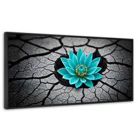Cuadros Decorativos Canvas Revolution | Crecimiento Azul | Panoramico | Portada | Marco Plateado