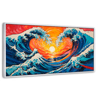 Cuadros Decorativos Canvas Revolution | Danza Olas Kanagawa | Panoramico | Portada