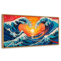 Cuadros Decorativos Canvas Revolution | Danza Olas Kanagawa | Panoramico | Portada