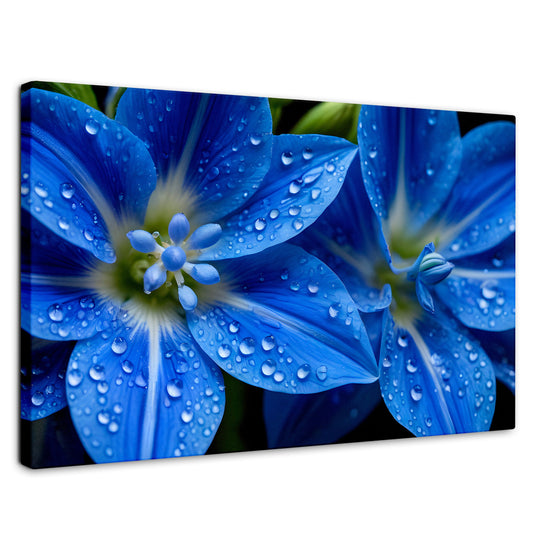 Cuadros Decorativos Canvas Revolution | Delphinium Azul | Rectangular | Portada | Marco SinMarco