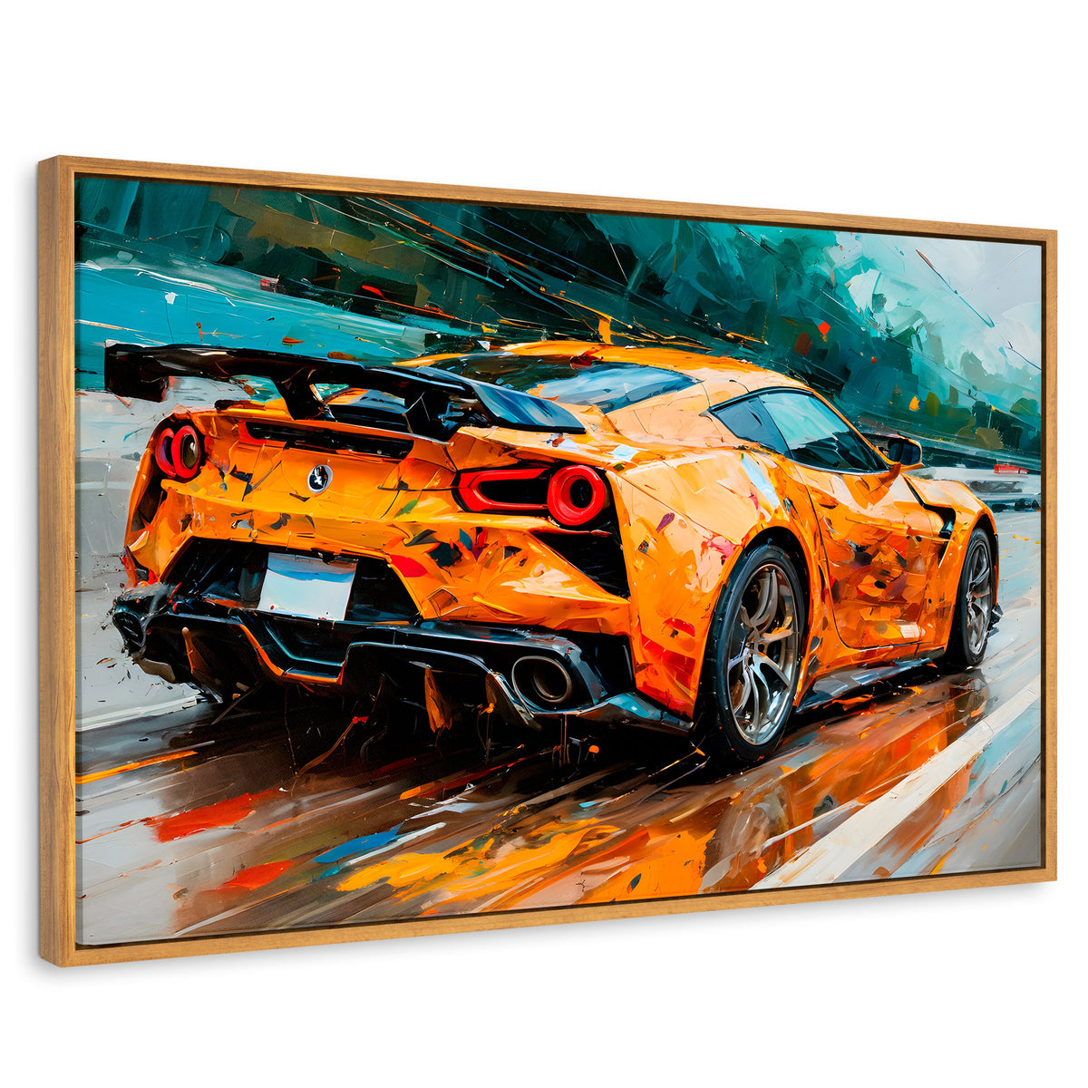 Cuadros Decorativos Canvas Revolution | Deportivo Mclaren | Rectangular | Portada | Marco Madera