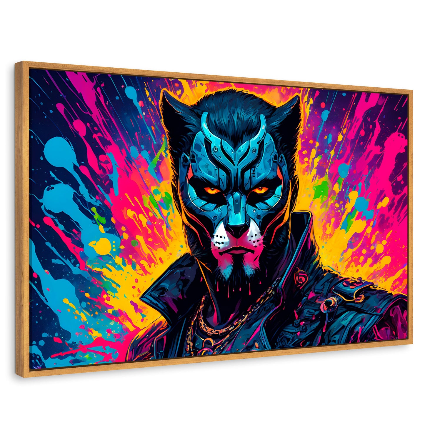 Cuadros Decorativos Canvas Revolution | Destellos Felinos | Rectangular | Portada | Marco Madera