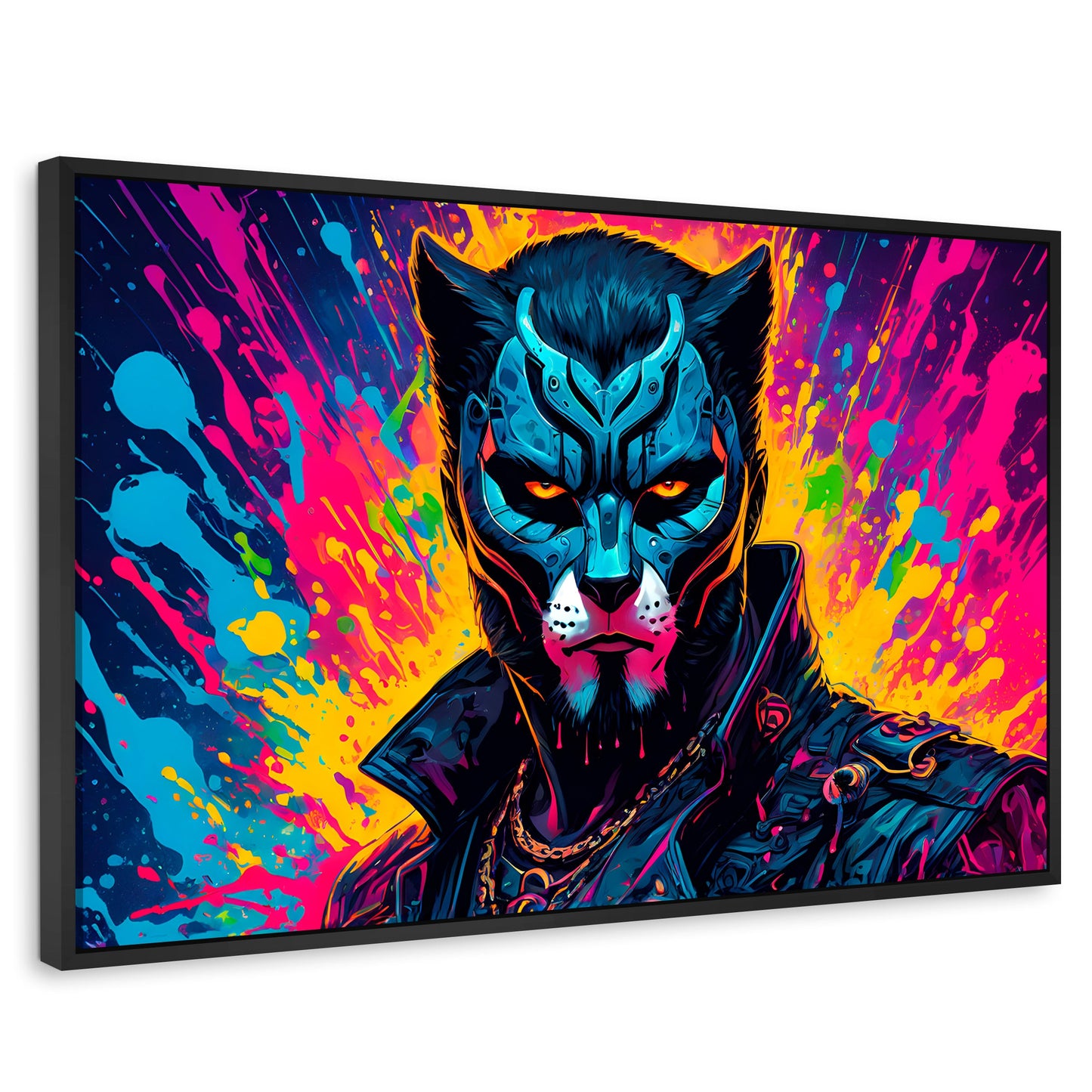 Cuadros Decorativos Canvas Revolution | Destellos Felinos | Rectangular | Portada | Marco Negro