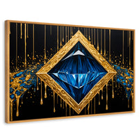 Cuadros Decorativos Canvas Revolution | Diamante Zafiro | Rectangular | Portada | Marco Madera