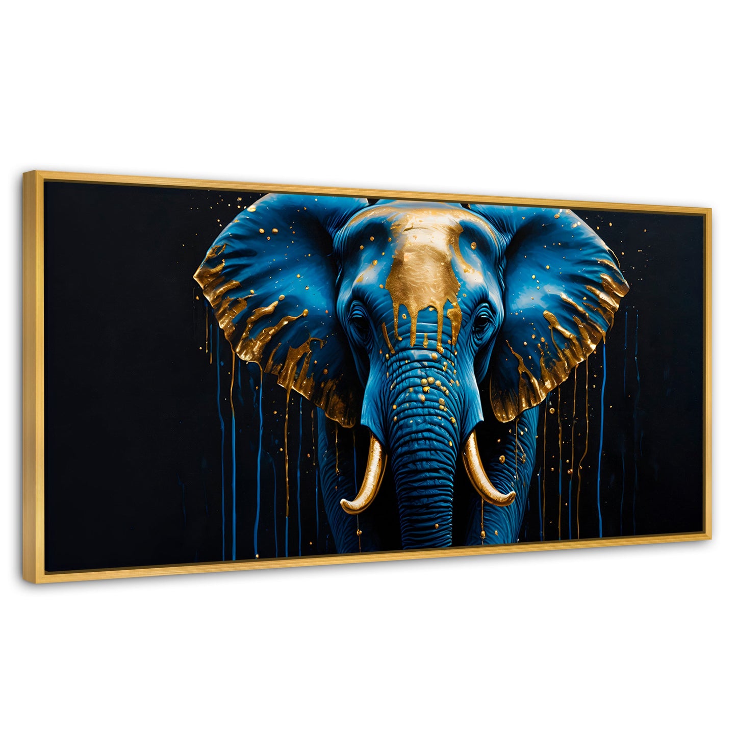 Cuadros Decorativos Canvas Revolution | Elefante Celestial | Panoramico | Portada | Marco Madera