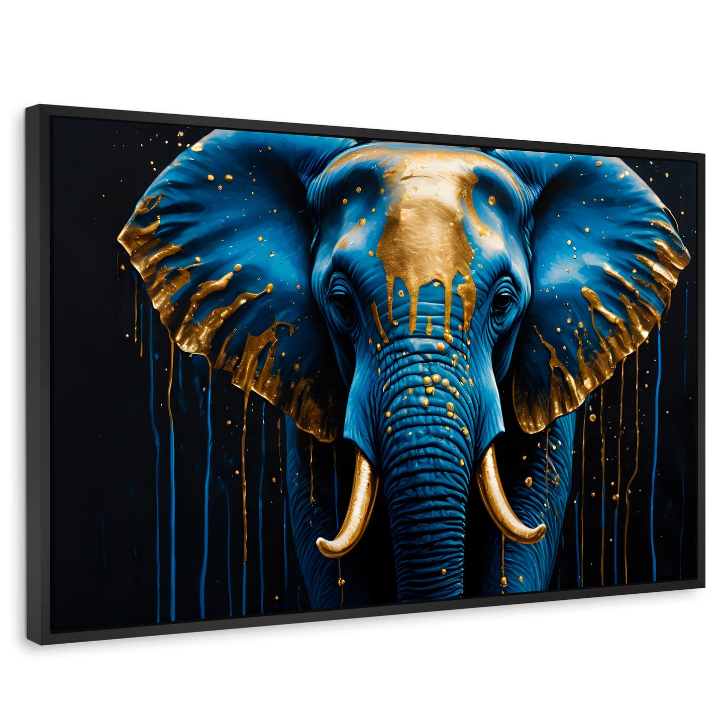 Cuadros Decorativos Canvas Revolution | Elefante Celestial | Rectangular | Portada | Marco Negro