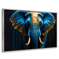 Cuadros Decorativos Canvas Revolution | Elefante Celestial | Rectangular | Portada | Marco Plateado