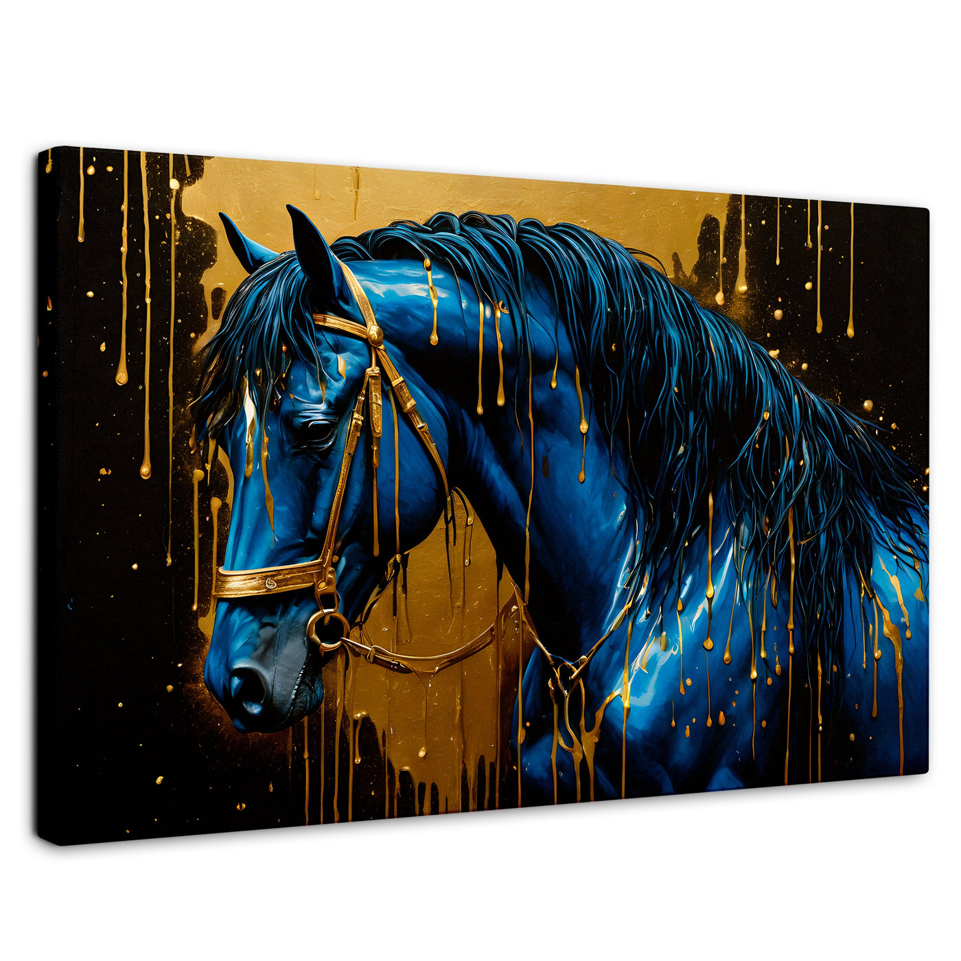 Cuadros Decorativos Canvas Revolution | Elegancia Azul Oro | Rectangular | Portada | Marco SinMarco