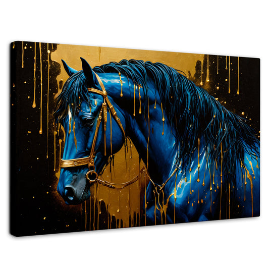 Cuadros Decorativos Canvas Revolution | Elegancia Azul Oro | Rectangular | Portada | Marco SinMarco