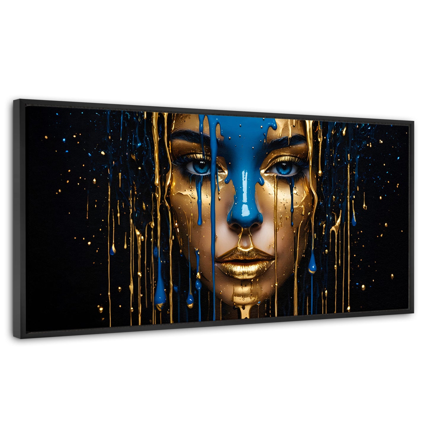 Cuadros Decorativos Canvas Revolution | Elegancia Liquida | Panoramico | Portada | Marco Negro