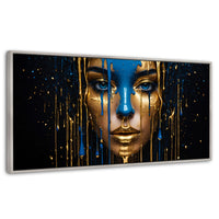Cuadros Decorativos Canvas Revolution | Elegancia Liquida | Panoramico | Portada | Marco Plateado