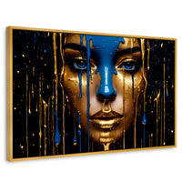 Cuadros Decorativos Canvas Revolution | Elegancia Liquida | Rectangular | Portada | Marco Dorado