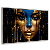 Cuadros Decorativos Canvas Revolution | Elegancia Liquida | Rectangular | Portada | Marco Plateado