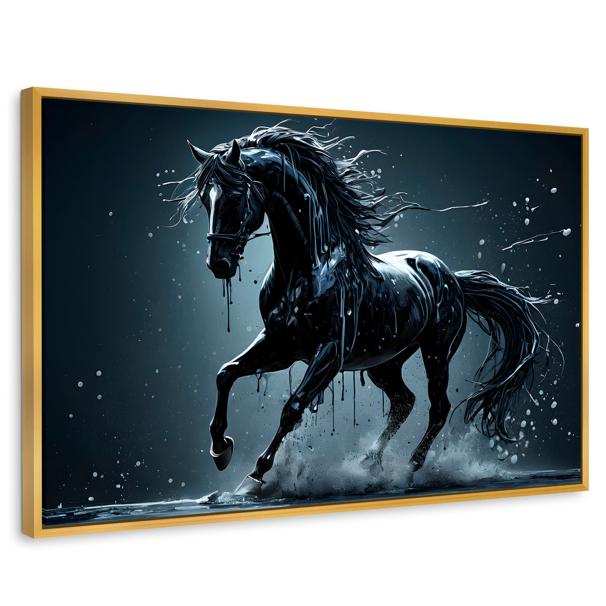 Cuadros Decorativos Canvas Revolution | Elegancia Nocturna | Rectangular | Portada | Marco Dorado