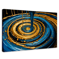 Cuadros Decorativos Canvas Revolution | Elegancia Oro Azul | Rectangular | Portada | Marco SinMarco