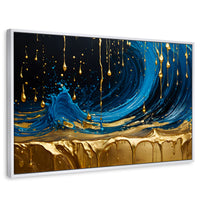 Cuadros Decorativos Canvas Revolution | Elegancia Zafiro | Rectangular | Portada | Marco Blanco