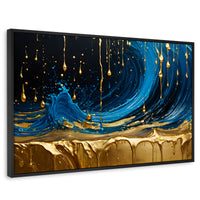 Cuadros Decorativos Canvas Revolution | Elegancia Zafiro | Rectangular | Portada | Marco Negro