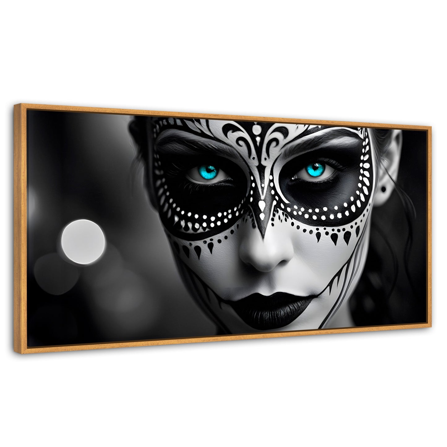 Cuadros Decorativos Canvas Revolution | Encanto Y Azul | Panoramico | Portada | Marco Negro
