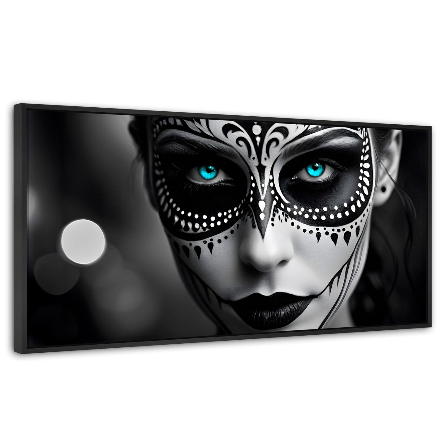 Cuadros Decorativos Canvas Revolution | Encanto Y Azul | Panoramico | Portada | Marco Plateado
