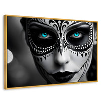 Cuadros Decorativos Canvas Revolution | Encanto Y Azul | Rectangular | Portada | Marco Dorado
