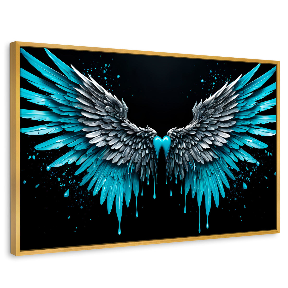 Cuadros Decorativos Canvas Revolution | Esencia De Angeles | Rectangular | Portada | Marco Dorado