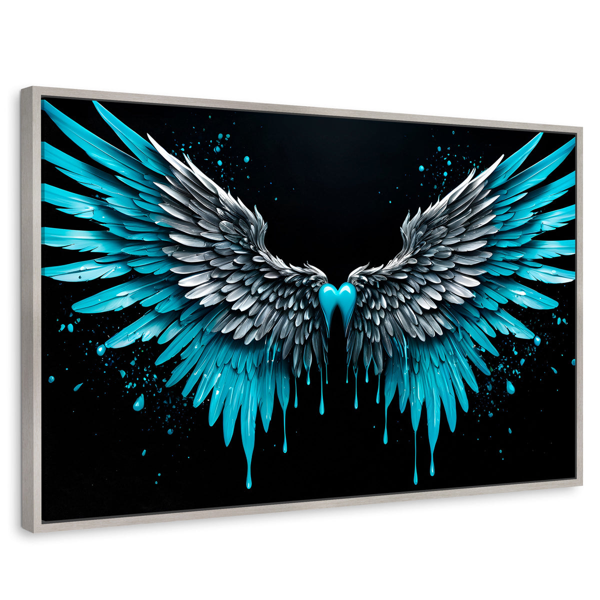 Cuadros Decorativos Canvas Revolution | Esencia De Angeles | Rectangular | Portada | Marco Plateado
