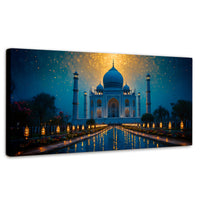 Cuadros Decorativos Canvas Revolution | Estrellas Taj Mahal | Panoramico | Portada | Marco SinMarco