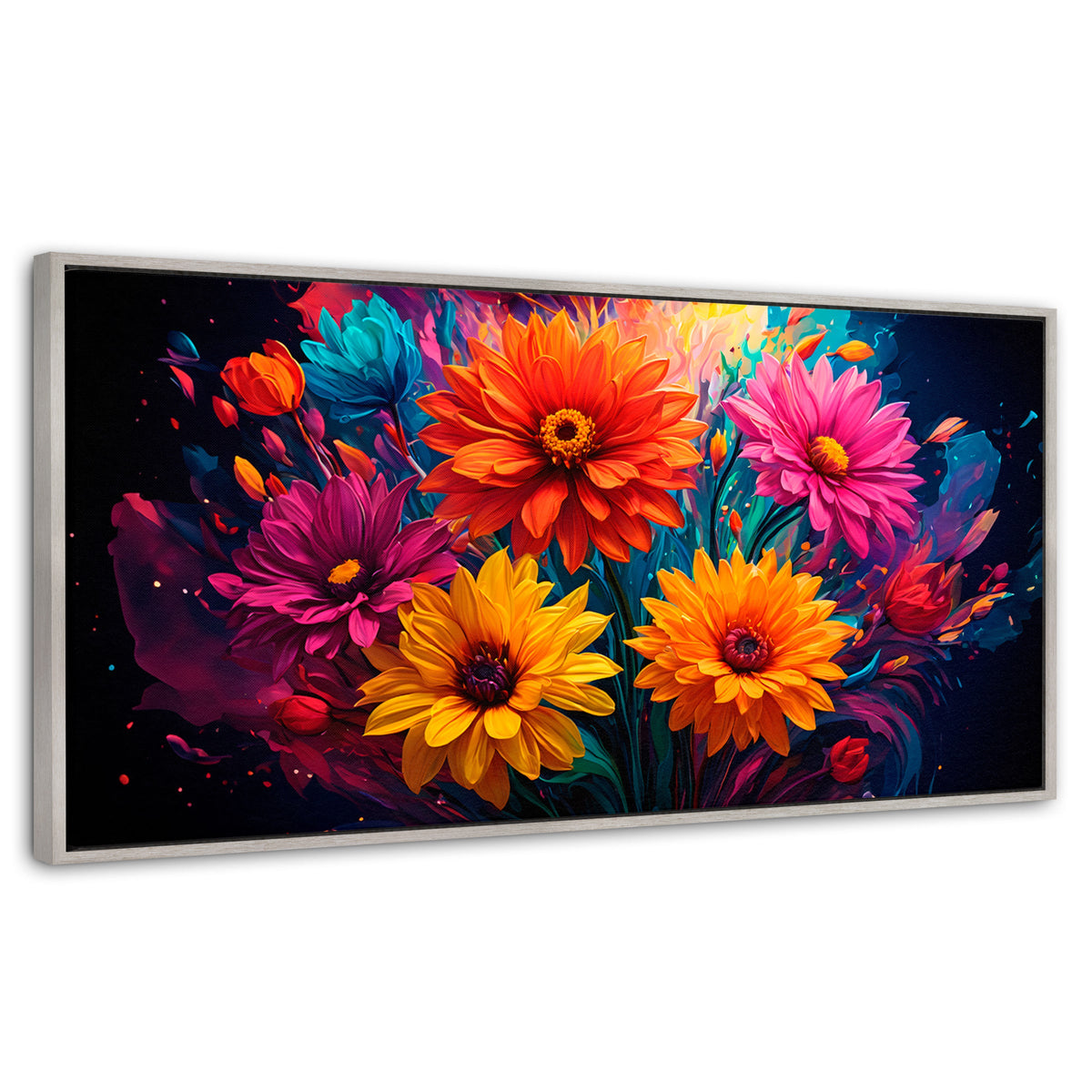Cuadros Decorativos Canvas Revolution | Explosion Flores | Panoramico | Portada