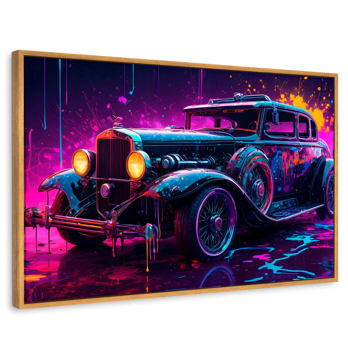 Cuadros Decorativos Canvas Revolution | Explosion Retro | Rectangular | Portada | Marco Madera