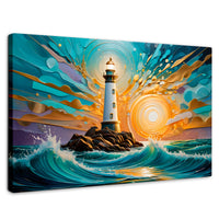 Cuadros Decorativos Canvas Revolution | Faro Bajo El Cielo | Rectangular | Portada | Marco SinMarco