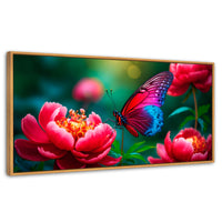 Cuadros Decorativos Canvas Revolution | Flor De Pasion | Panoramico | Portada | Marco Negro