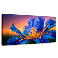 Cuadros Decorativos Canvas Revolution | Flor Iris Divino | Panoramico | Portada | Marco SinMarco