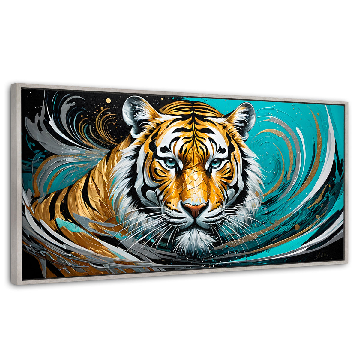 Cuadros Decorativos Canvas Revolution | Fuerza Del Tigre | Panoramico | Portada