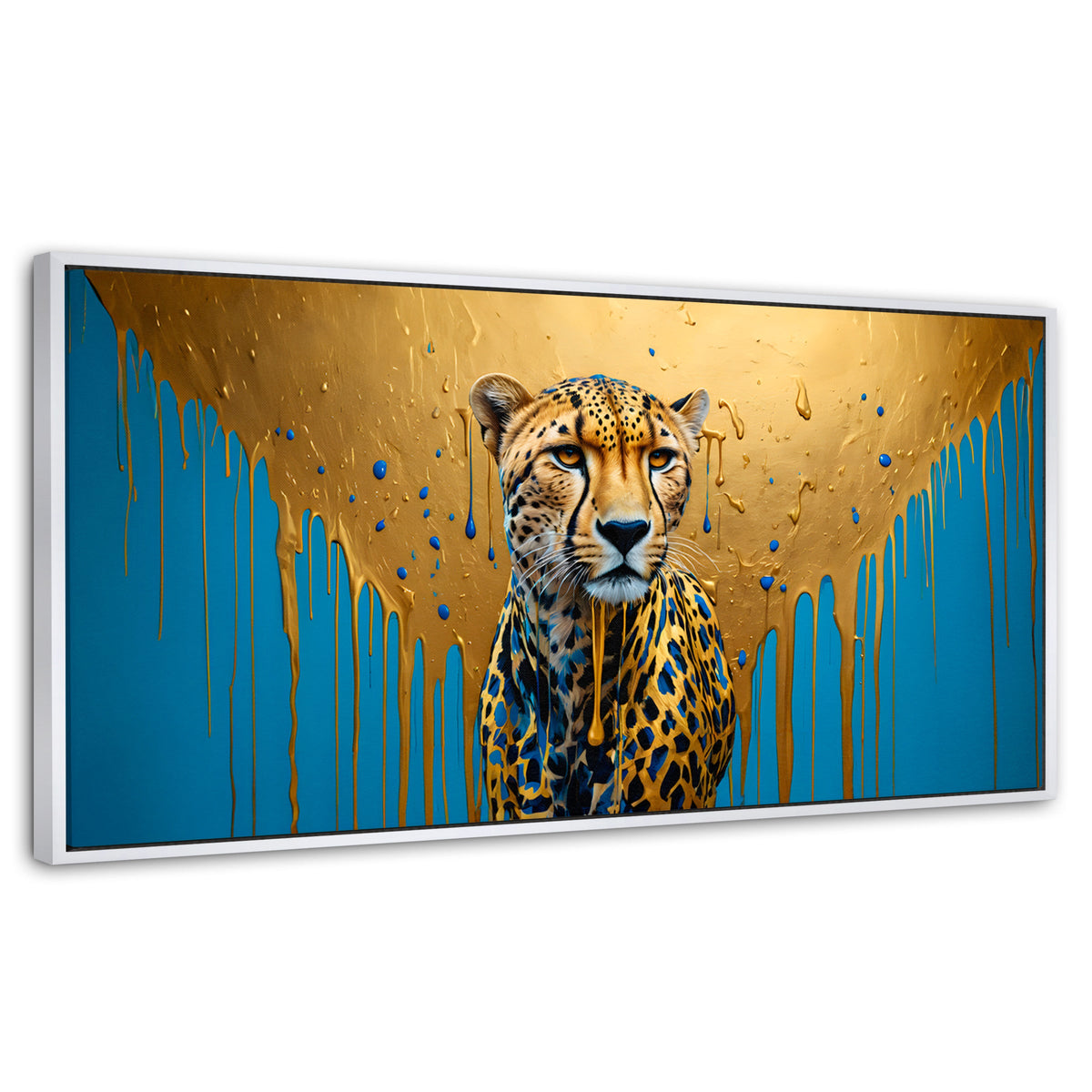 Cuadros Decorativos Canvas Revolution | Fuerza Felina Oro | Panoramico | Portada