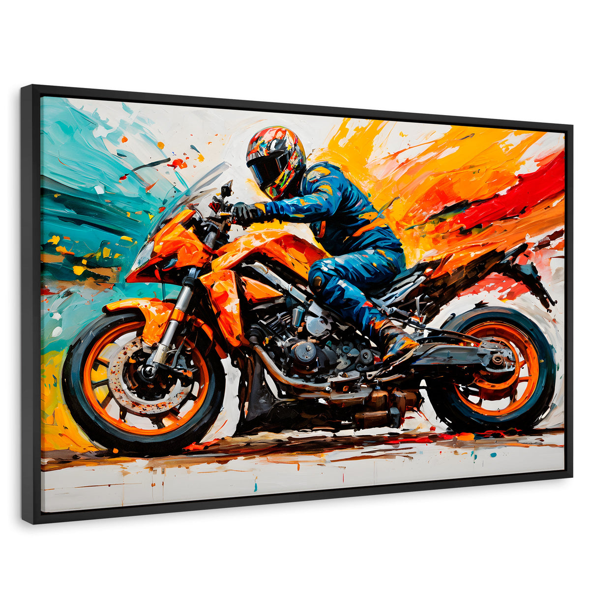 Cuadros Decorativos Canvas Revolution | Furia Motorizada | Rectangular | Portada | Marco Negro