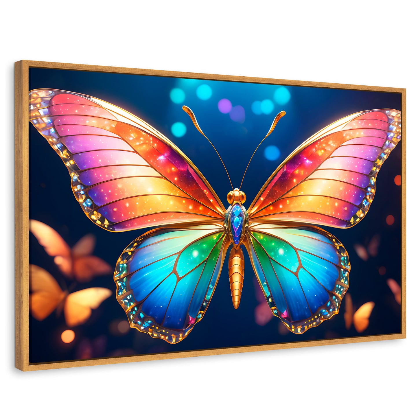 Cuadros Decorativos Canvas Revolution | Gemas En La Noche | Rectangular | Portada | Marco Madera