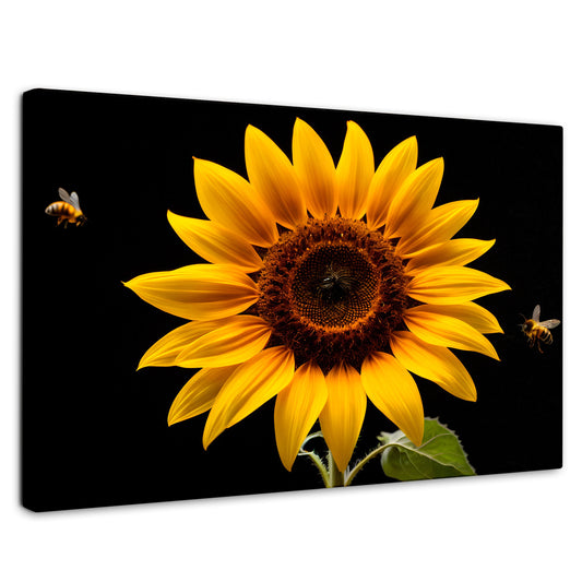 Cuadros Decorativos Canvas Revolution | Girasol En Vuelo | Rectangular | Portada | Marco SinMarco
