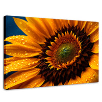 Cuadros Decorativos Canvas Revolution | Girasol Luz Dorada | Rectangular | Portada | Marco SinMarco