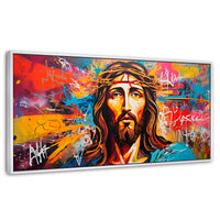 Cuadros Decorativos Canvas Revolution | Grafiti Sagrado | Panoramico | Portada | Marco Blanco