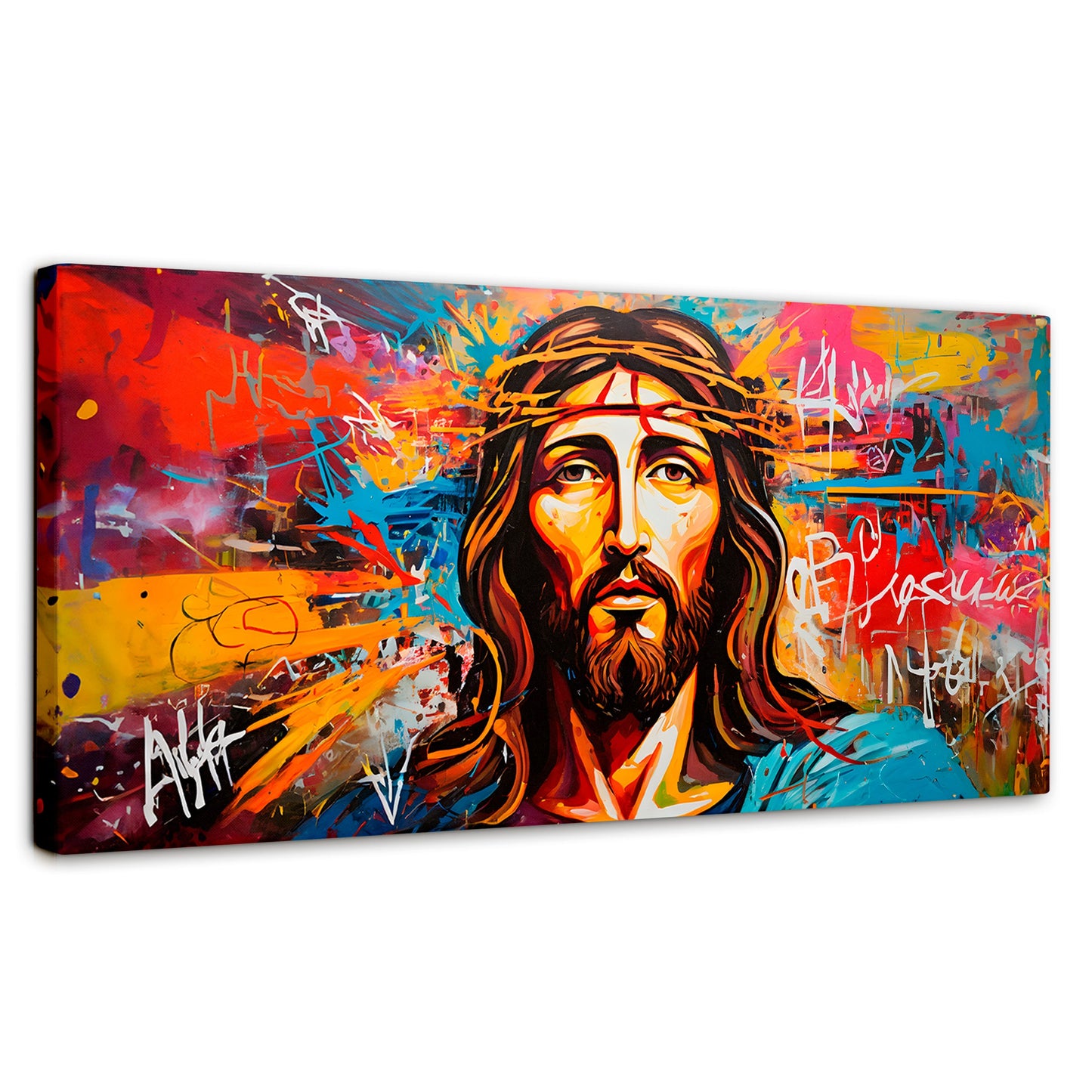 Cuadros Decorativos Canvas Revolution | Grafiti Sagrado | Panoramico | Portada | Marco SinMarco