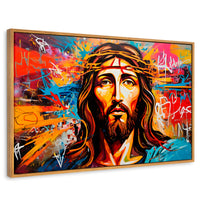 Cuadros Decorativos Canvas Revolution | Grafiti Sagrado | Rectangular | Portada | Marco Madera