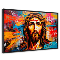 Cuadros Decorativos Canvas Revolution | Grafiti Sagrado | Rectangular | Portada | Marco Negro