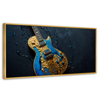 Cuadros Decorativos Canvas Revolution | Guitarra Celestial | Panoramico | Portada | Marco Madera