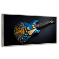 Cuadros Decorativos Canvas Revolution | Guitarra Estelar | Panoramico | Portada | Marco Blanco