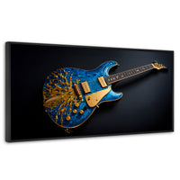 Cuadros Decorativos Canvas Revolution | Guitarra Estelar | Panoramico | Portada | Marco Plateado