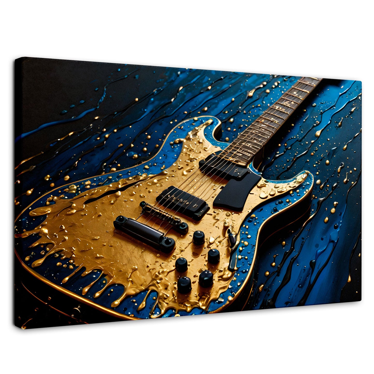 Cuadros Decorativos Canvas Revolution | Guitarra Luminosa | Rectangular | Portada | Marco SinMarco