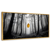 Cuadros Decorativos Canvas Revolution | Hoja En Silencio | Panoramico | Portada | Marco Madera