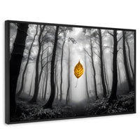 Cuadros Decorativos Canvas Revolution | Hoja En Silencio | Rectangular | Portada | Marco Negro