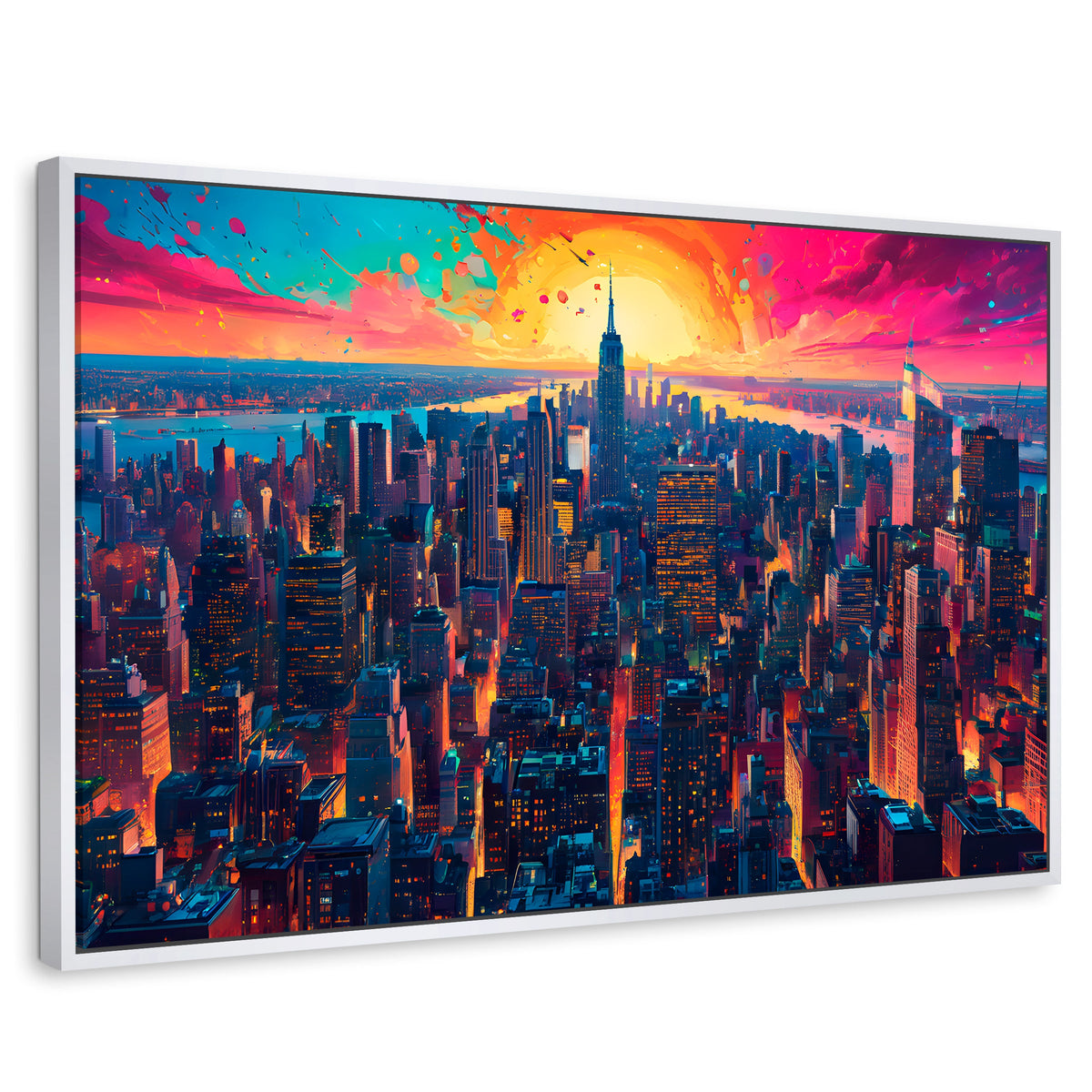 Cuadros Decorativos Canvas Revolution | Horizonte Vibrante | Rectangular | Portada | Marco Blanco