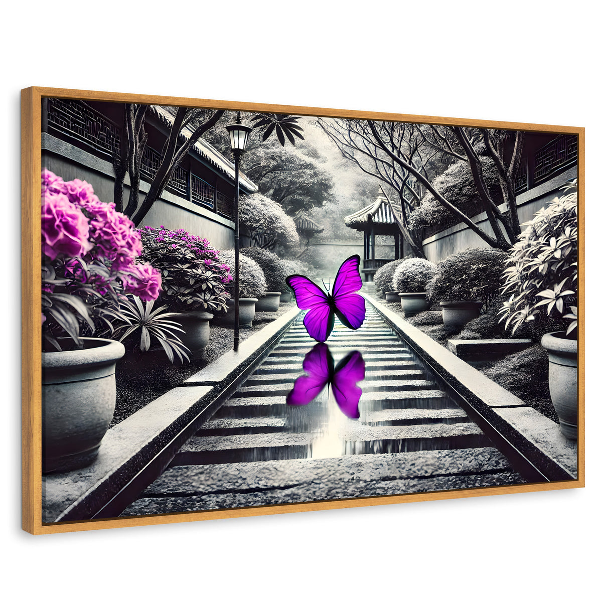 Cuadros Decorativos Canvas Revolution | Jardin En Vuelo | Rectangular | Portada | Marco Madera